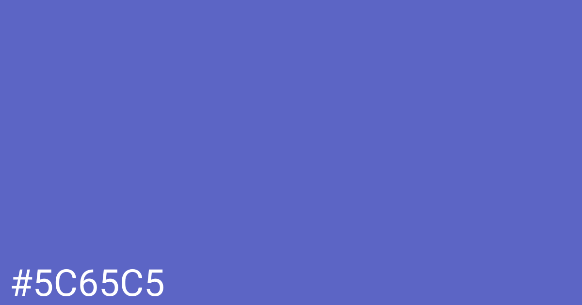 Hex color #5c65c5 graphic