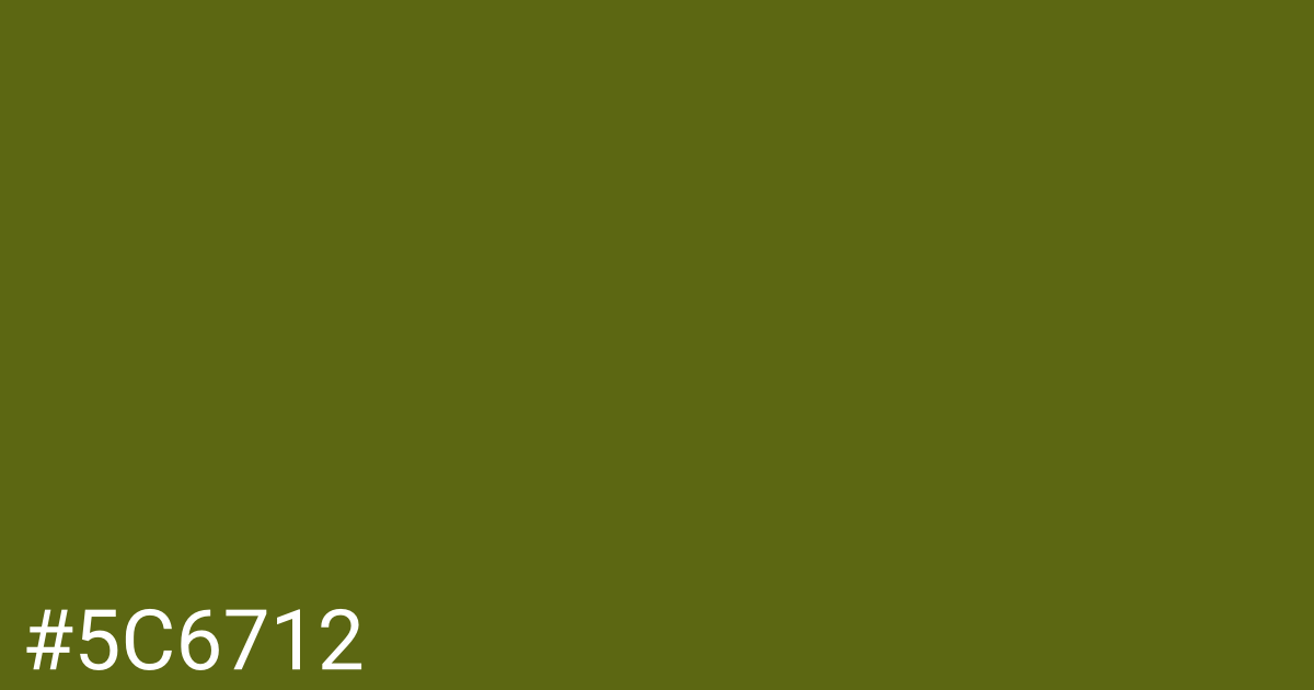 Hex color #5c6712 graphic