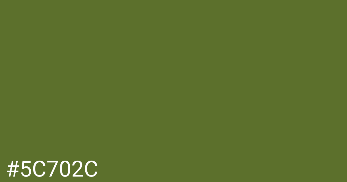 Hex color #5c702c graphic