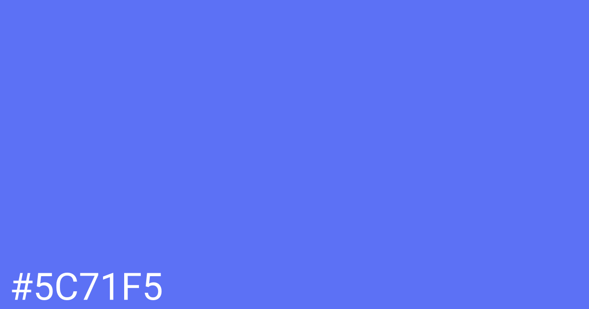 Hex color #5c71f5 graphic