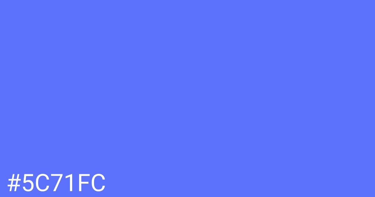 Hex color #5c71fc graphic