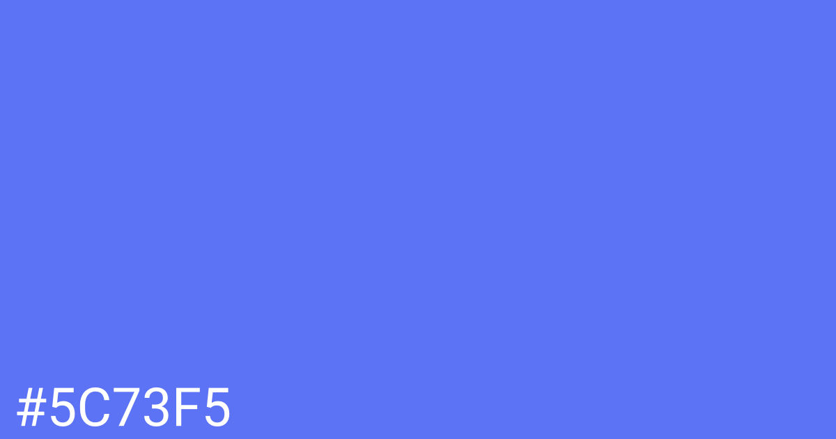 Hex color #5c73f5 graphic