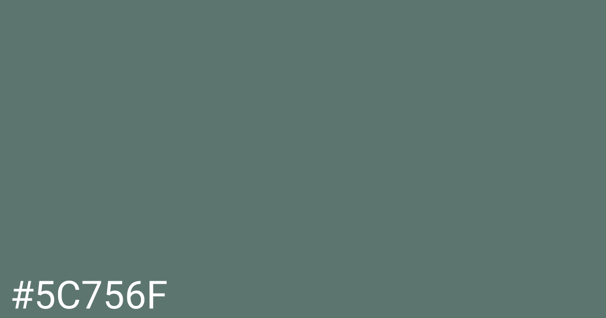 Hex color #5c756f graphic