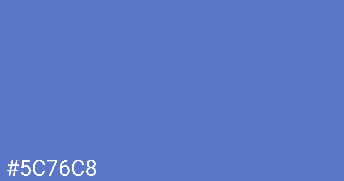Hex color #5c76c8 graphic