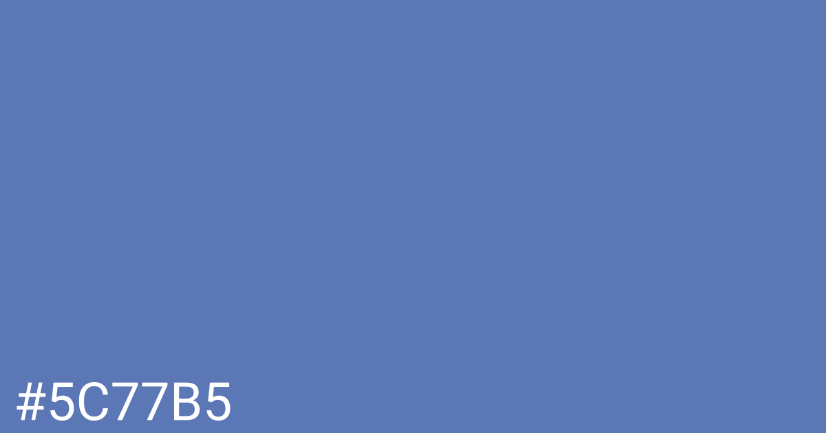 Hex color #5c77b5 graphic