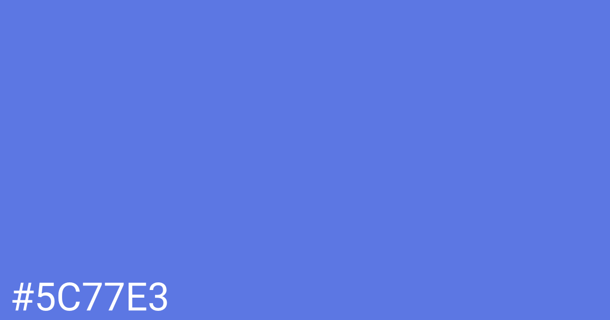 Hex color #5c77e3 graphic