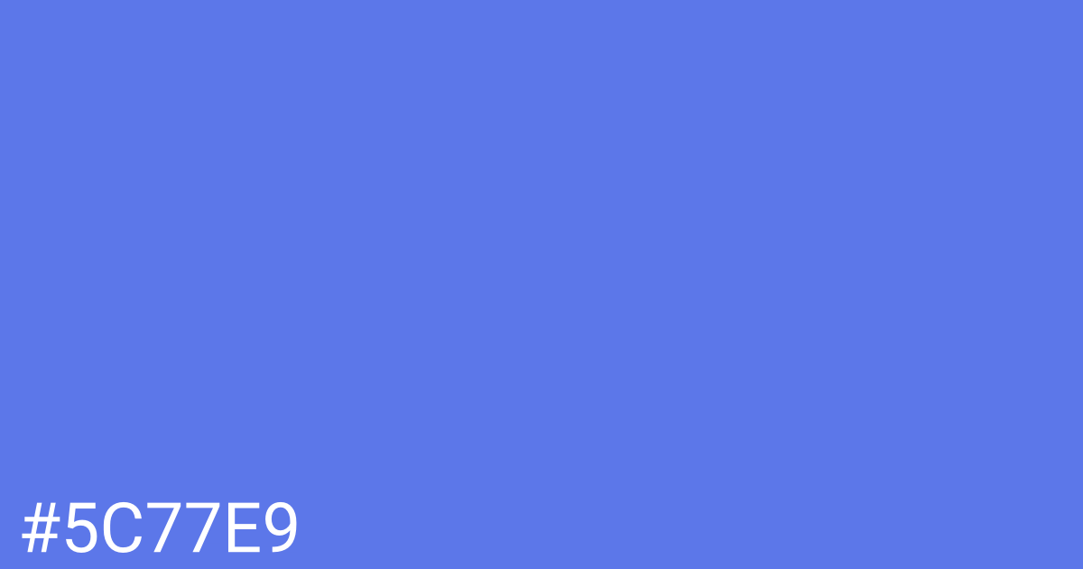 Hex color #5c77e9 graphic