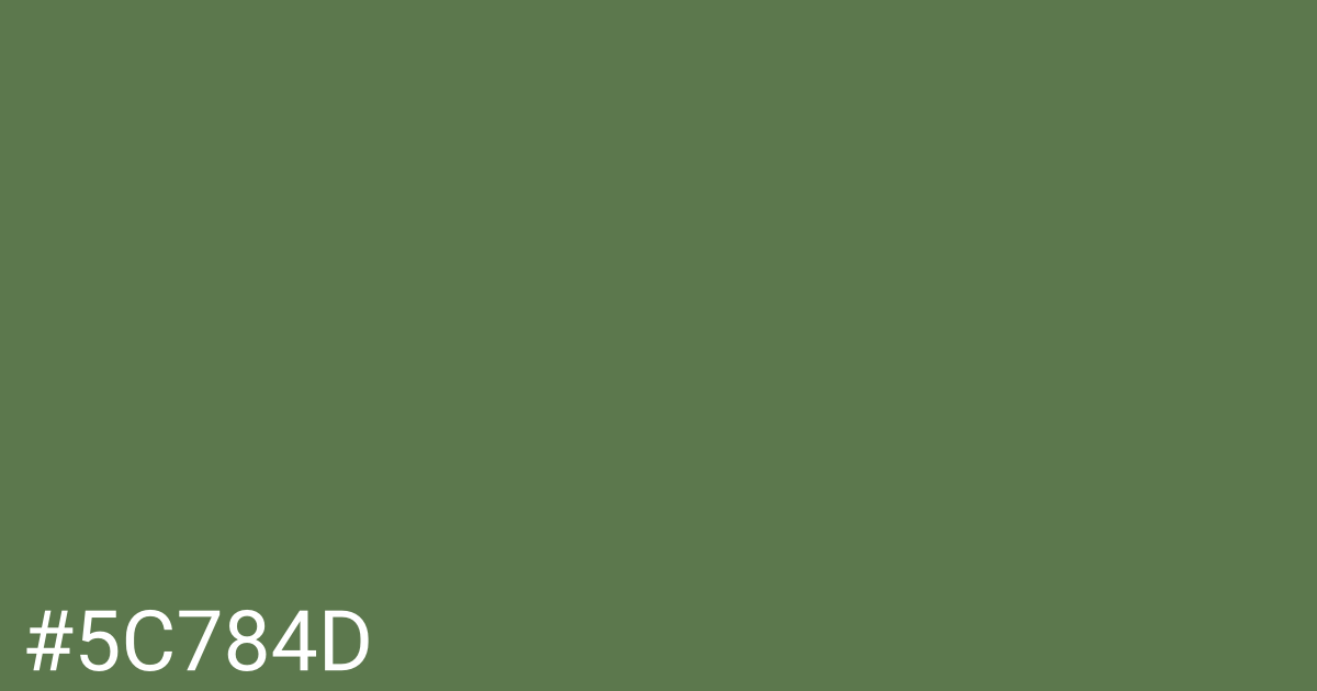 Hex color #5c784d graphic