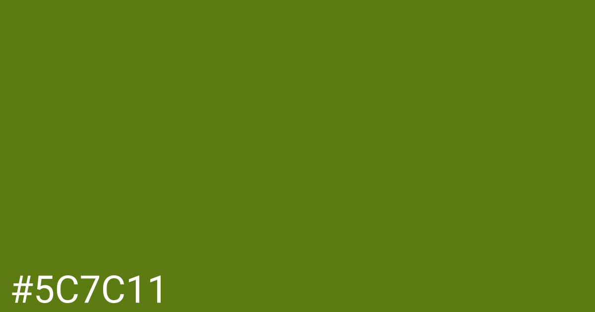 Hex color #5c7c11 graphic