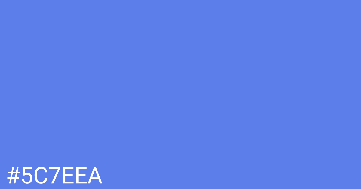 Hex color #5c7eea graphic