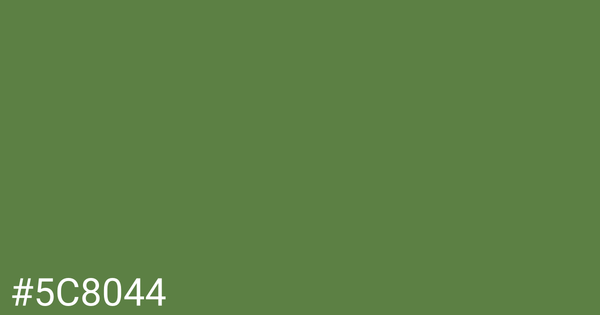 Hex color #5c8044 graphic