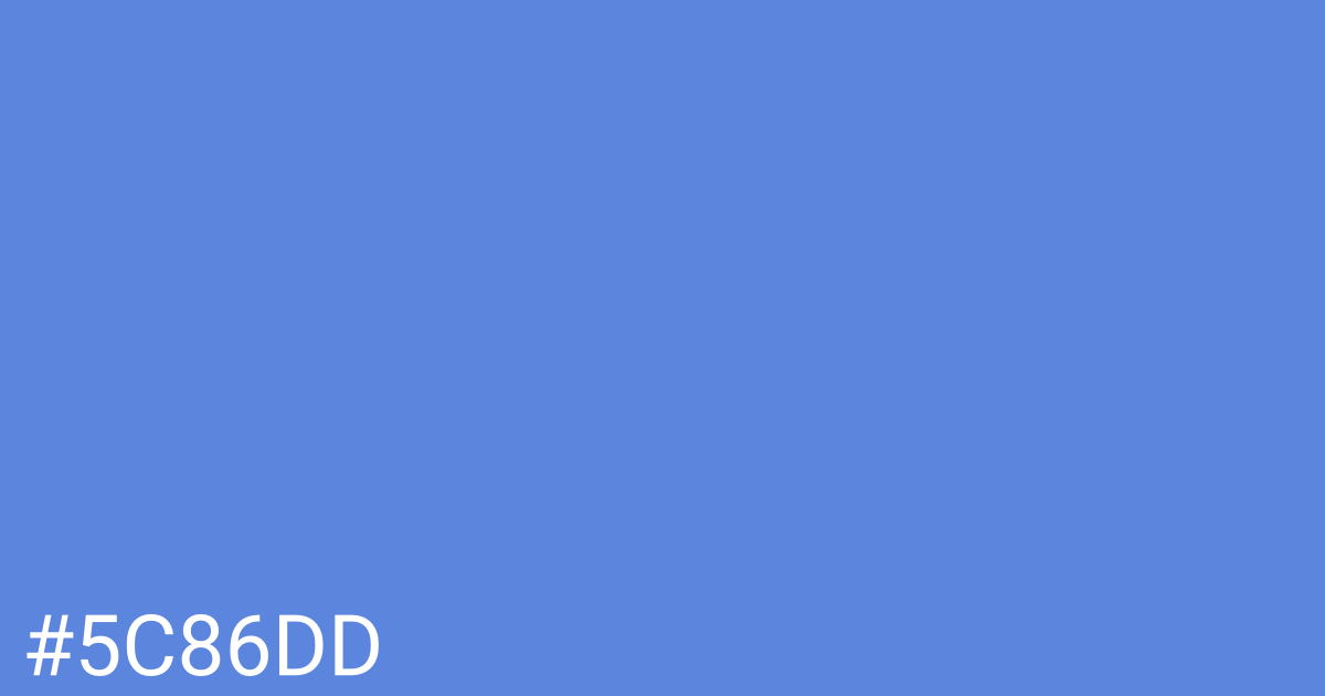 Hex color #5c86dd graphic