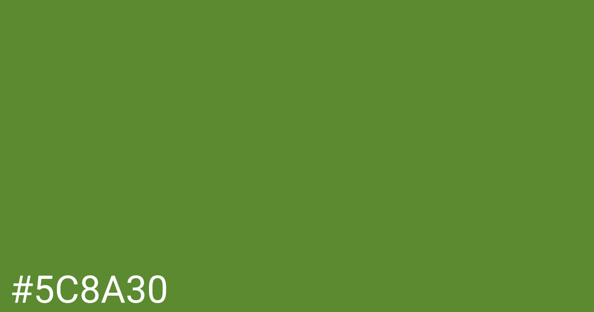Hex color #5c8a30 graphic