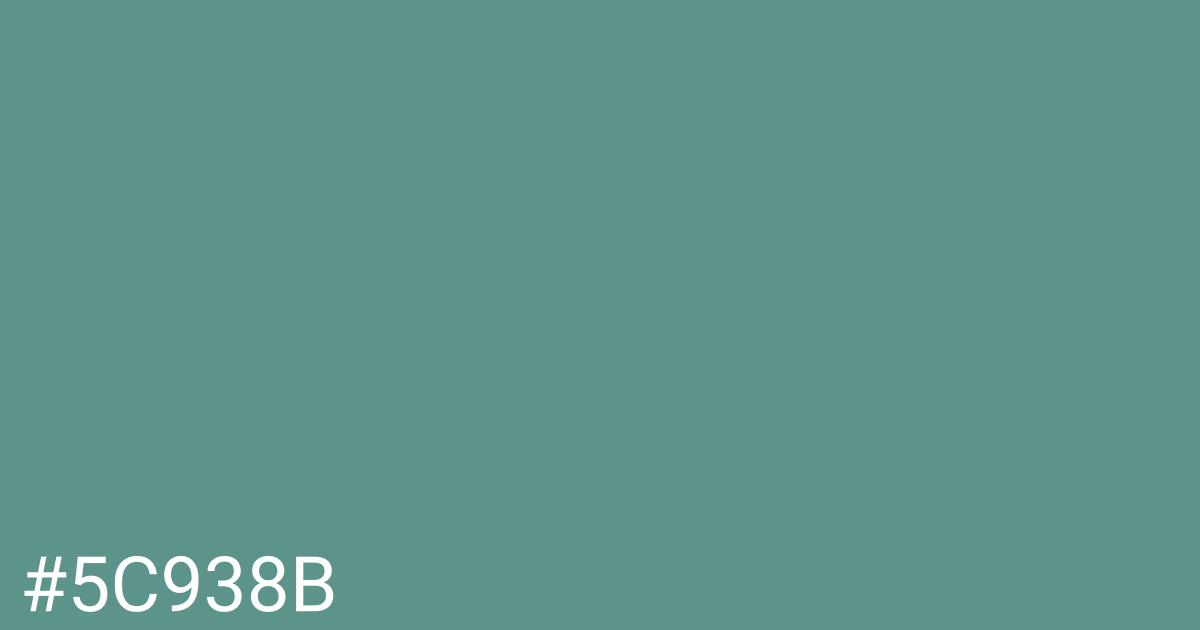 Hex color #5c938b graphic