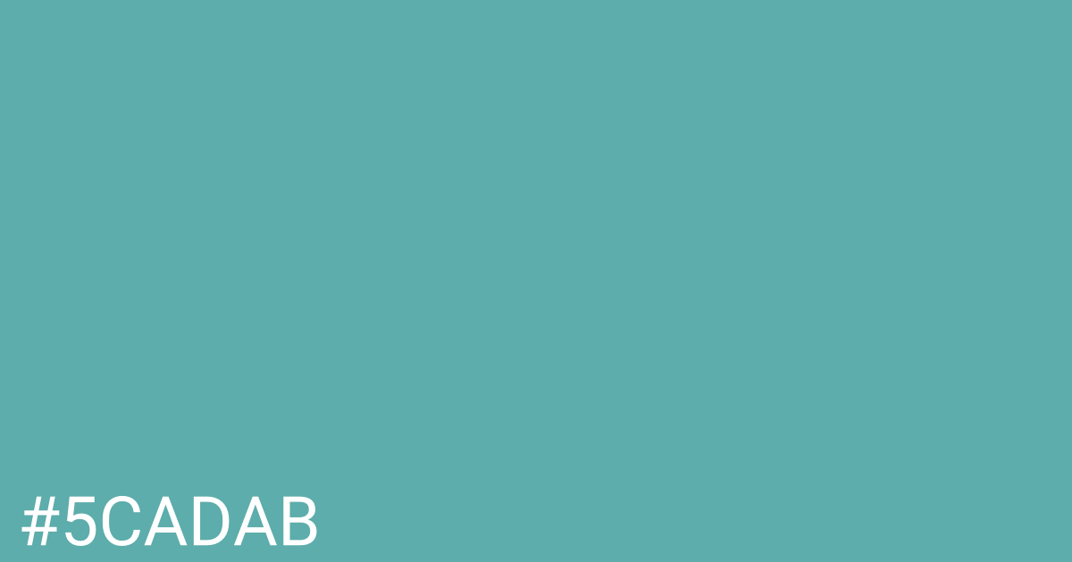 Hex color #5cadab graphic