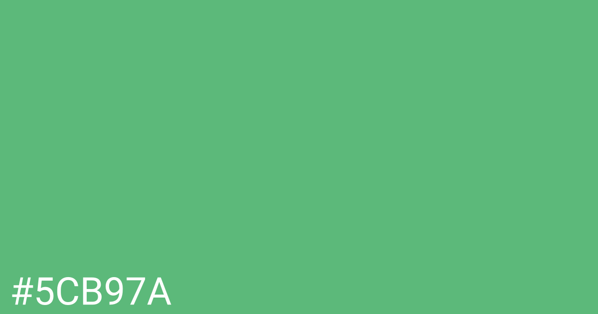 Hex color #5cb97a graphic