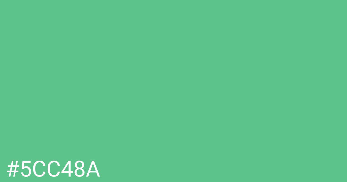 Hex color #5cc48a graphic