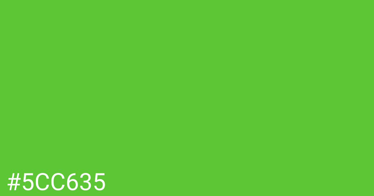 Hex color #5cc635 graphic