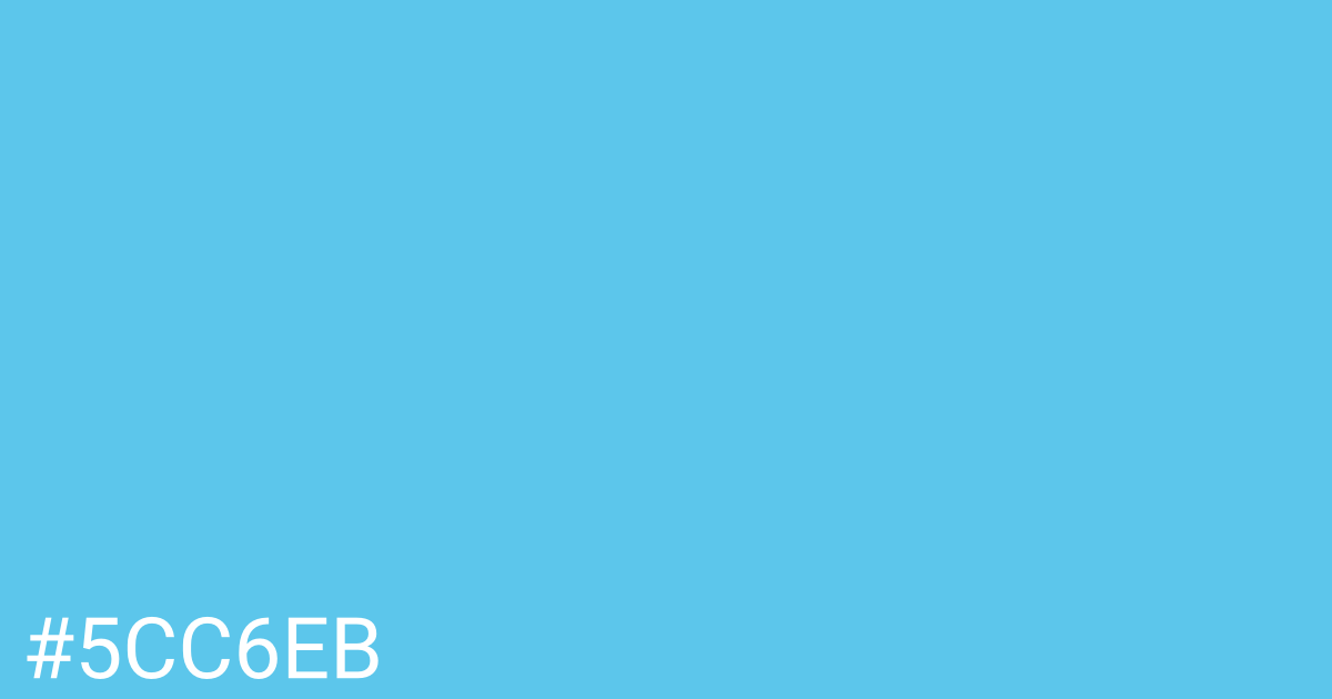 Hex color #5cc6eb graphic