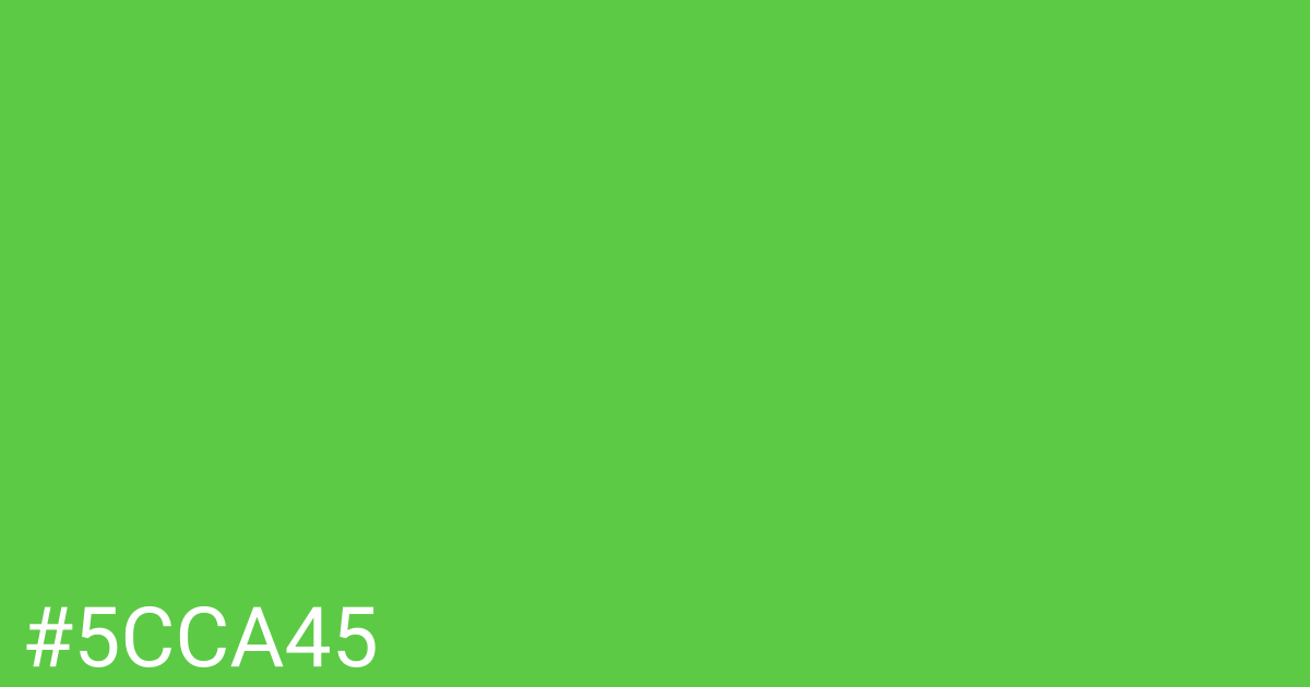 Hex color #5cca45 graphic