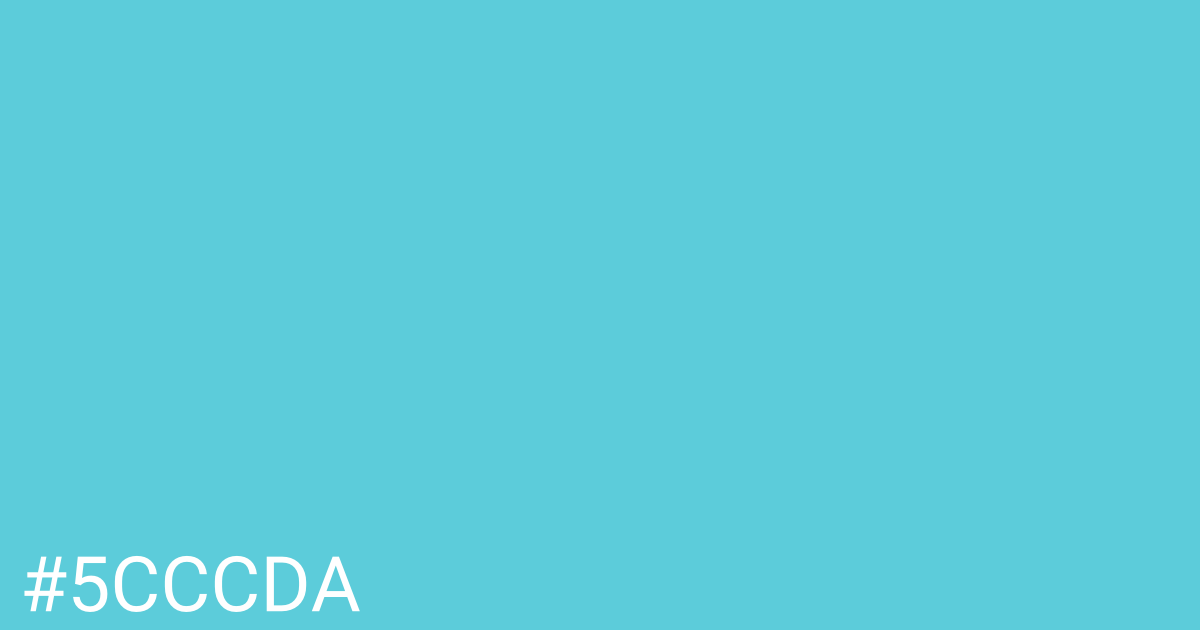 Hex color #5cccda graphic