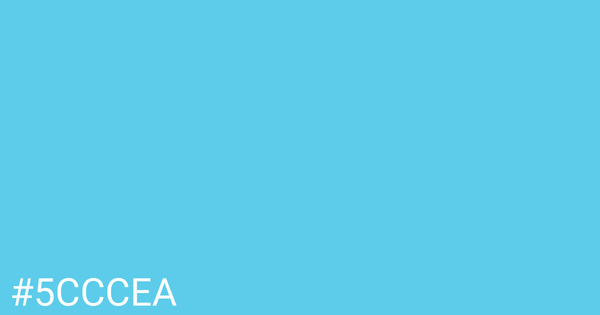Hex color #5cccea graphic
