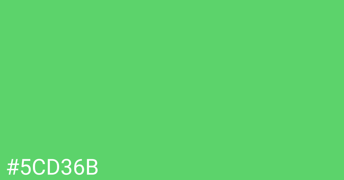 Hex color #5cd36b graphic