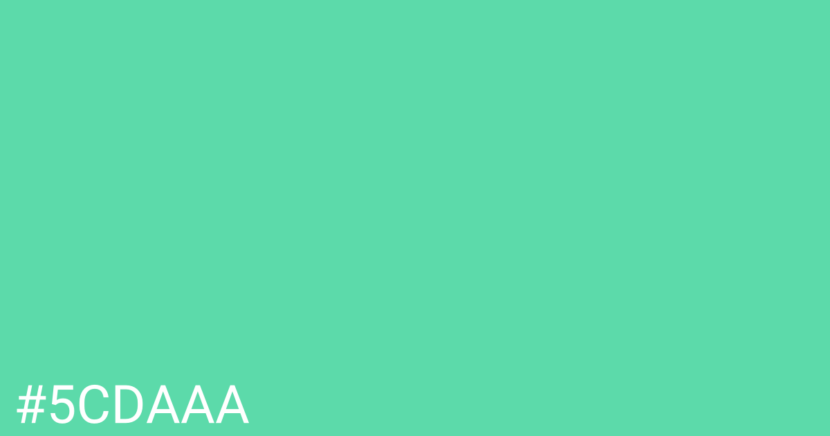 Hex color #5cdaaa graphic