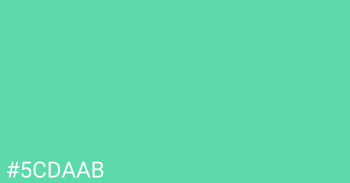 Hex color #5cdaab graphic