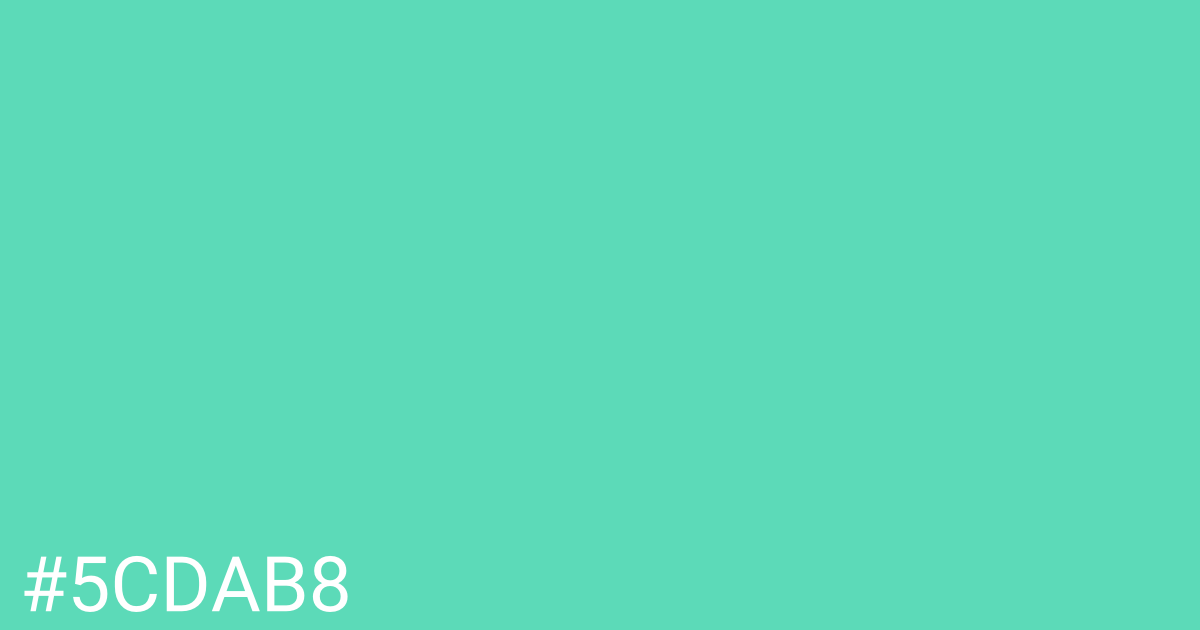 Hex color #5cdab8 graphic