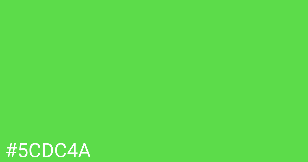 Hex color #5cdc4a graphic