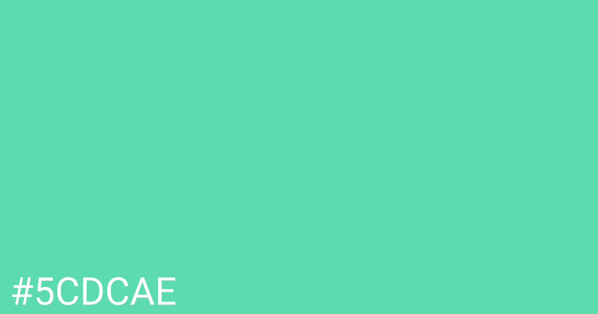 Hex color #5cdcae graphic