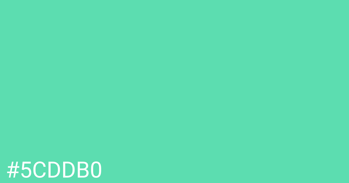 Hex color #5cddb0 graphic