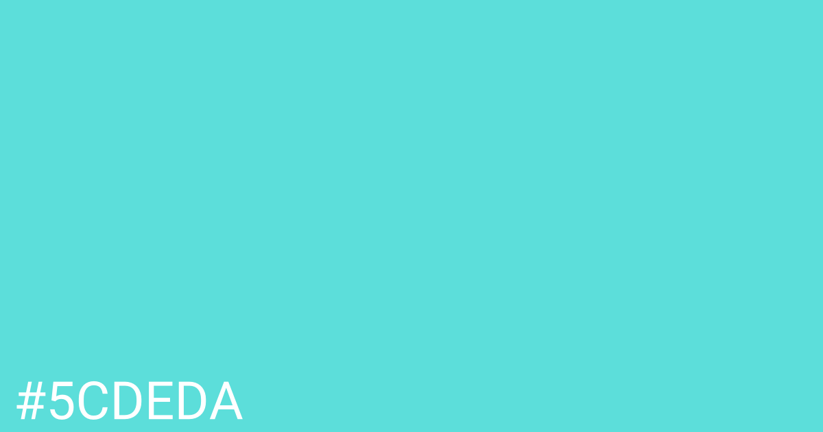 Hex color #5cdeda graphic