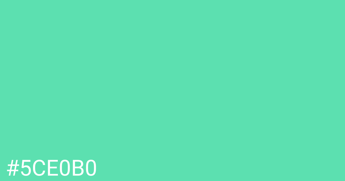 Hex color #5ce0b0 graphic