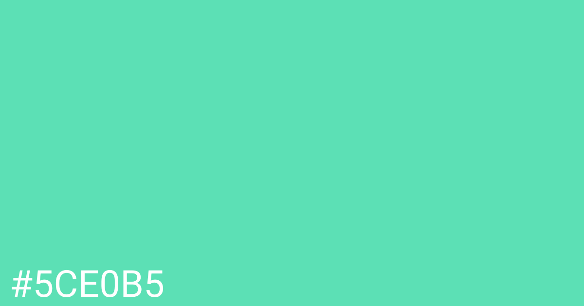 Hex color #5ce0b5 graphic