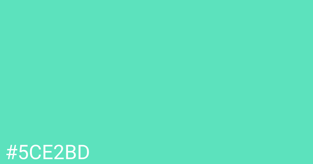 Hex color #5ce2bd graphic