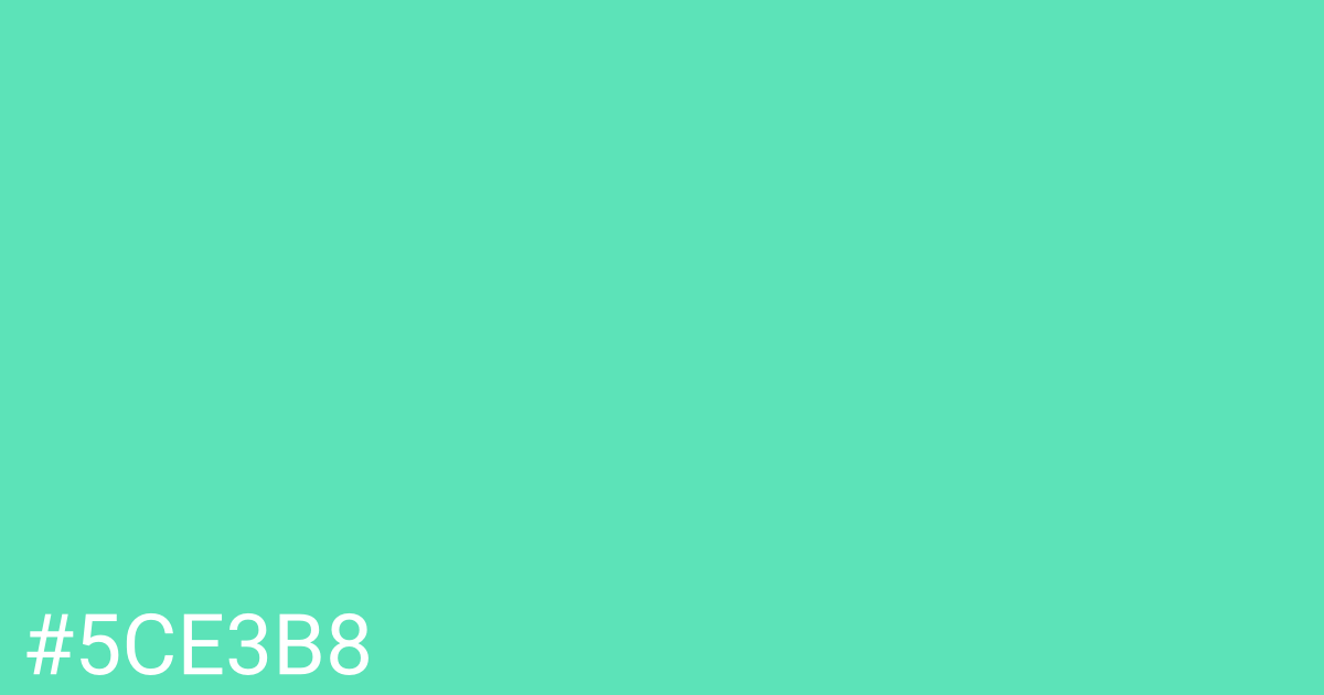 Hex color #5ce3b8 graphic