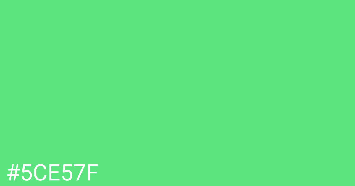 Hex color #5ce57f graphic