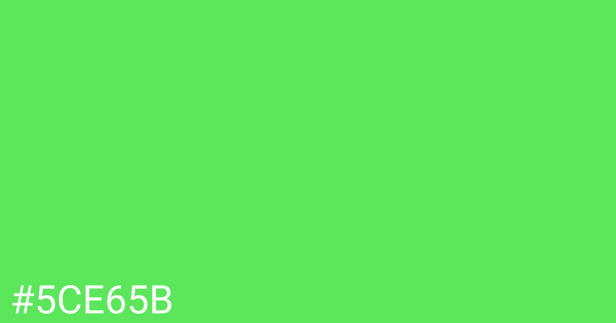 Hex color #5ce65b graphic