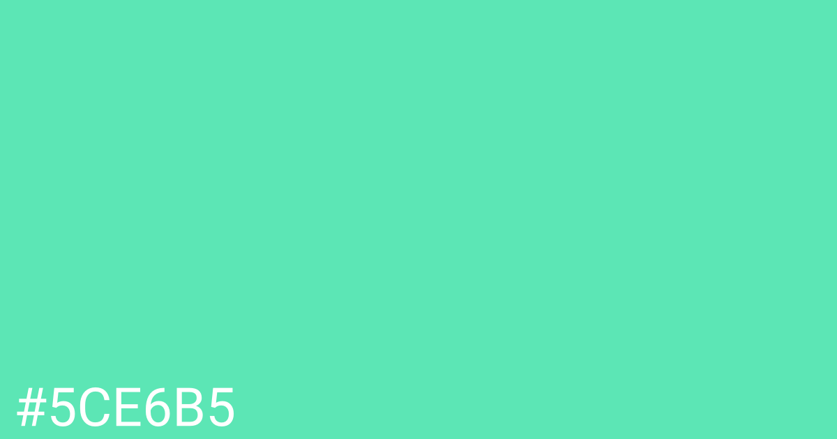 Hex color #5ce6b5 graphic