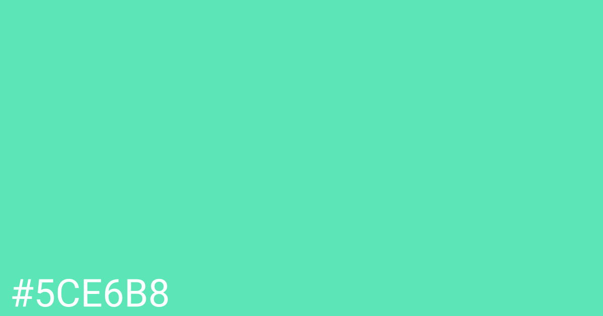 Hex color #5ce6b8 graphic