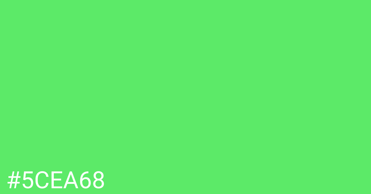 Hex color #5cea68 graphic