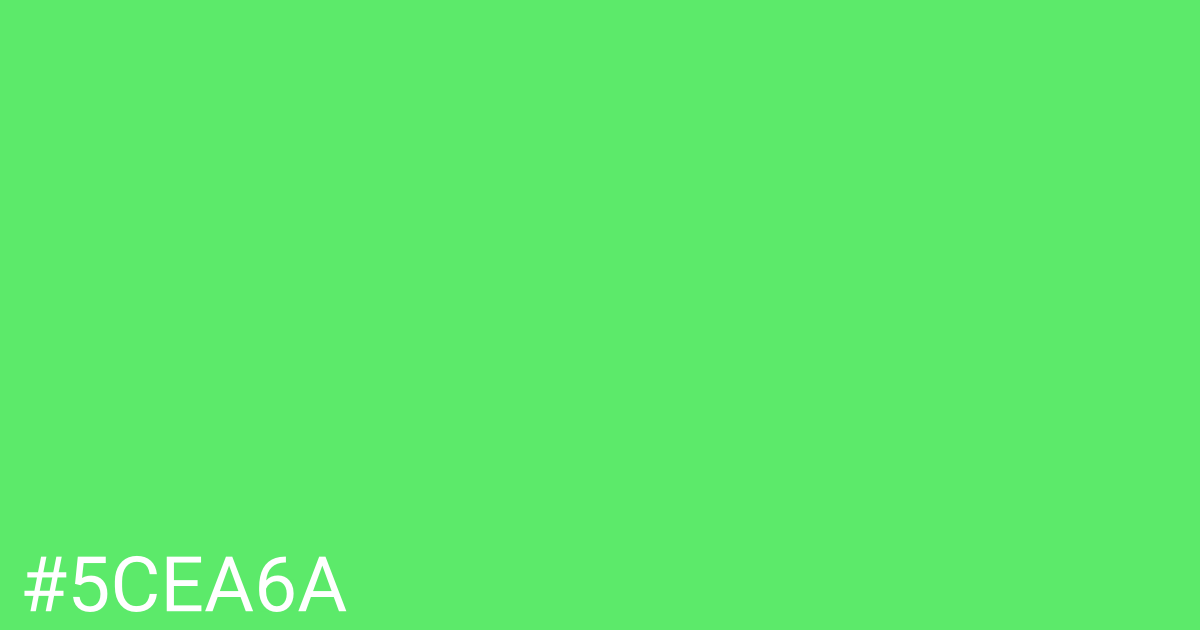 Hex color #5cea6a graphic