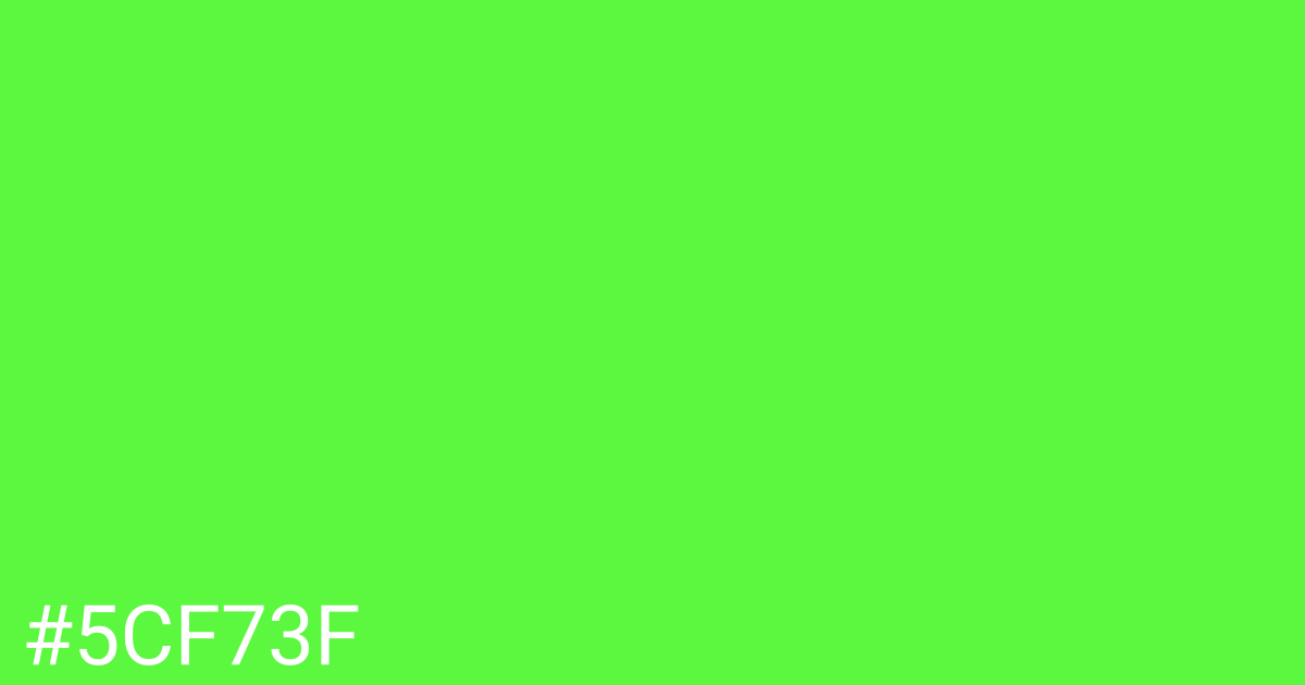 Hex color #5cf73f graphic