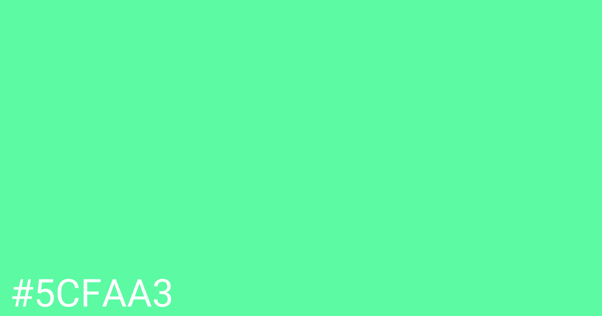 Hex color #5cfaa3 graphic