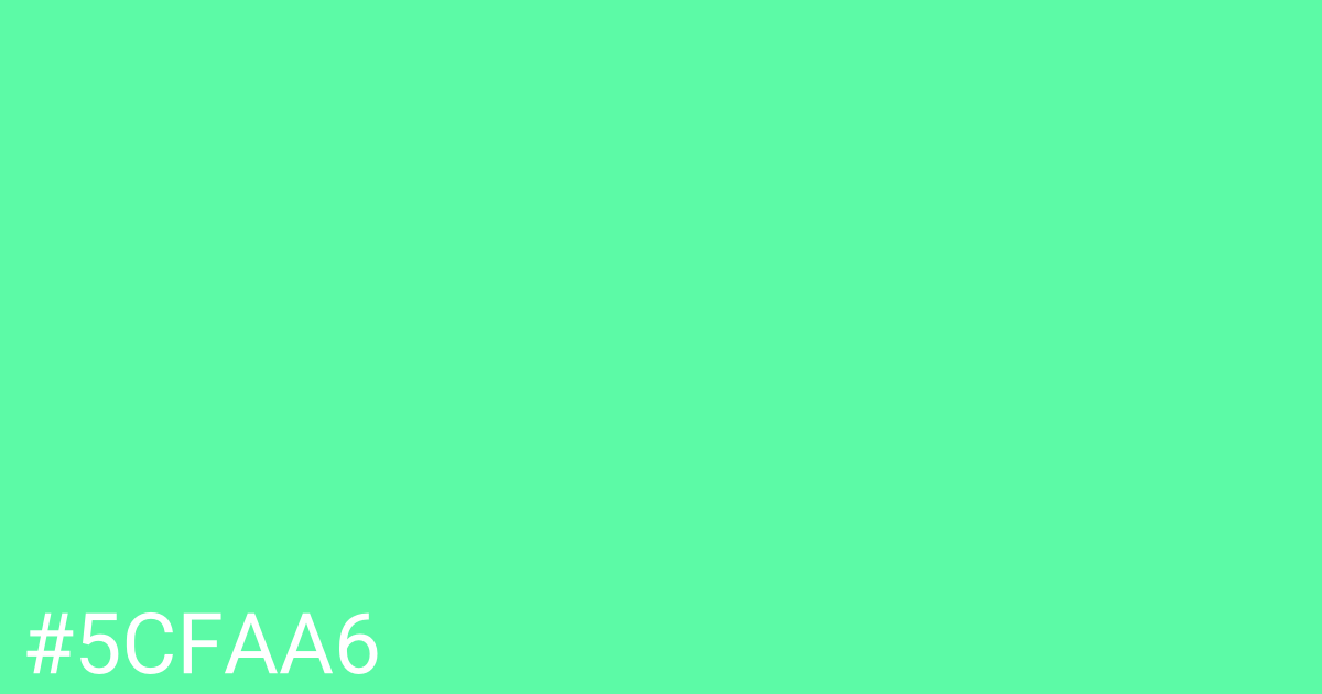 Hex color #5cfaa6 graphic