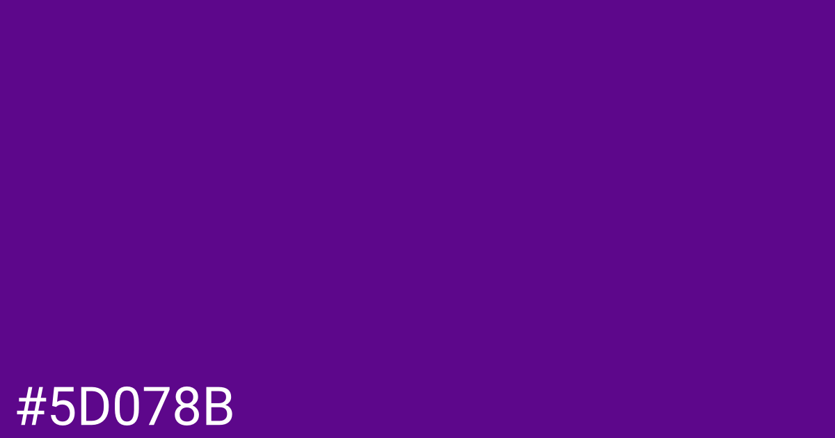 Hex color #5d078b graphic