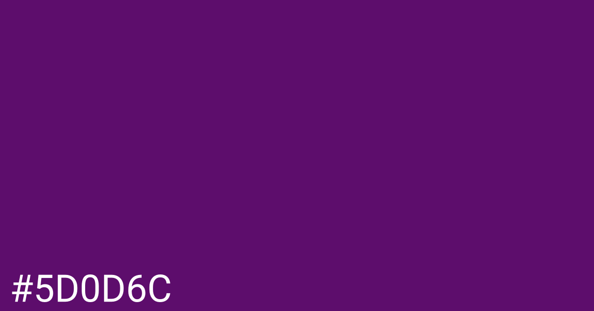 Hex color #5d0d6c graphic