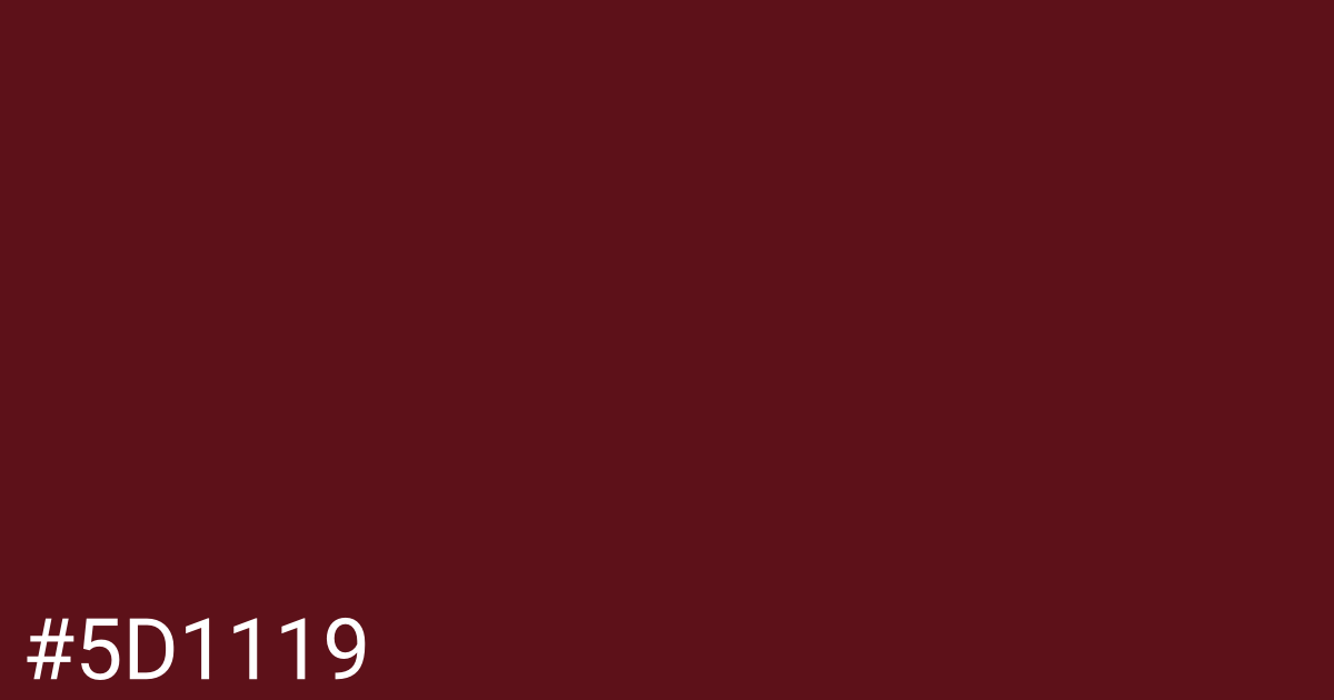 Hex color #5d1119 graphic